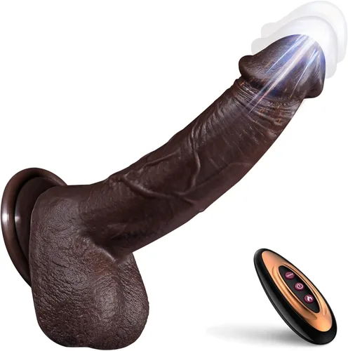 Consolador de empuje con 5 modos de empuje y 8 modos de vibración, consoladores de 9.5 pulgadas para mujeres, consolador vibrador realista con