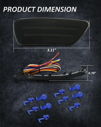 Miniatura 6 de Bestview 4-en-1 Luz Reflectora de Parachoques Trasero Compatible con Jeep Grand Cherokee Compass Patriot Dodge Journey 2011-2021, Función como Luz