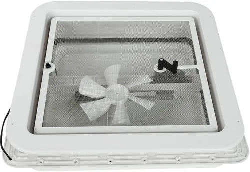 Miniatura 6 de Ventilador completo de 12 V con aspas de 6 pulgadas con tapa blanca para decoración