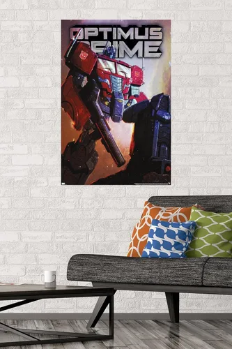 Miniatura 2 de Hasbro Transformers Optimus Prime - Póster de pared, 34 pulgadas de largo x 22.4 pulgadas de ancho, versión sin marco
