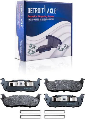 Miniatura 100 de Detroit Axle - Pastillas de Freno Delantero para Mercedes- Benz C230 C250 C300 SLK250, Pastillas de Freno Cerámica w/Reemplazo de Hardware