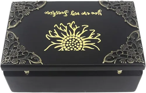 Miniatura 4 de ROSIKING Caja de música de madera con mecanismo de espejo, joyería tallada, cajas musicales, Navidad, cumpleaños, día de San Valentín, regalos Plays