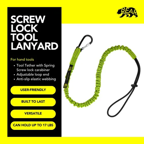 Miniatura 2 de Cordón para herramientas de seguridad de 3 pies, cordón resistente para casco duro con mosquetón, extremo de bucle ajustable, ultraduradero
