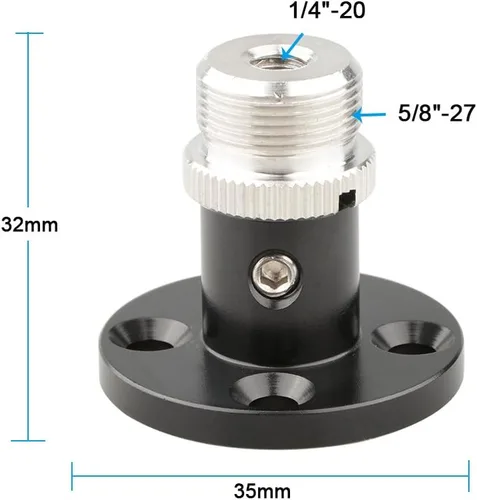 Miniatura 2 de CAMVATE Soporte de mesa para micrófono con rosca de 5/8"-27 - 1193
