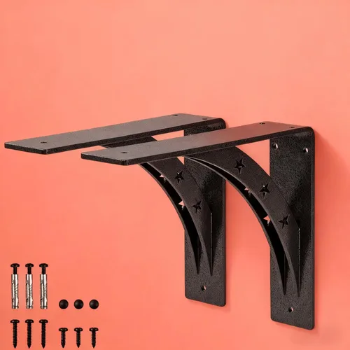 Miniatura 17 de Soportes de estante resistentes de 7 x 6 pulgadas, carga máxima de 900 libras, soportes de metal de aleación de alta calidad (juego de 2) soportes
