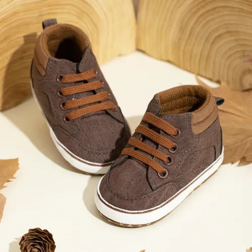 Miniatura 3 de Meckior - Tenis tipo botín para niños y niñas pequeños de 1 a 3 años con suela suave antideslizante de cuero sintético. Mocasines para bebés recién