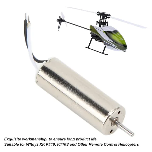 Miniatura 7 de Motor de cola de helicóptero RC, piezas de repuesto de helicóptero RC piezas Aero para WLtoys XK K110 K110S, juguetes y juegos de plata