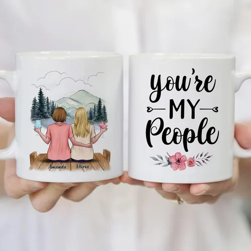 Miniatura 5 de Gossby Taza de café personalizada para mejor amiga, regalo personalizado para mejor amiga con diseño, nombre, Navidad, cumpleaños, regalo de amistad
