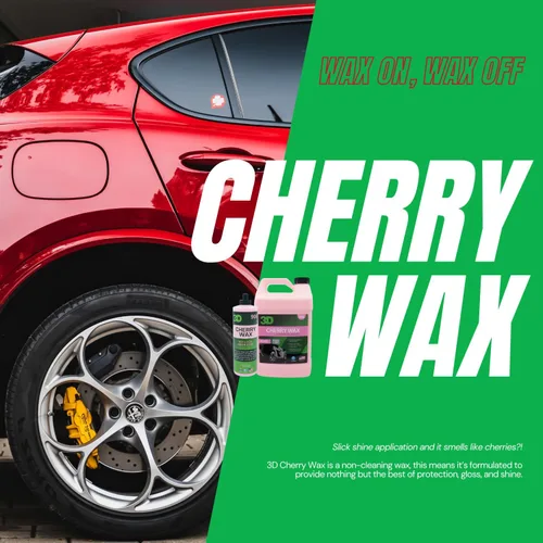 Miniatura 3 de 3D Cherry Wax - Cera líquida de carnauba para autos de exhibición con polímeros sintéticos Acabado de brillo profundo Fácil de remover Brillo