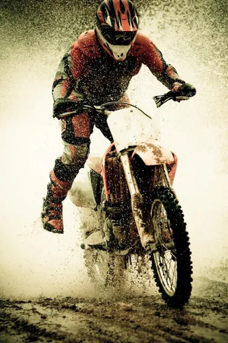 Miniatura 2 de Póster laminado de motocross, decoración de habitación de adolescentes, póster de diciembre de borrado en seco, arte de pared de 12 x 18 pulgadas