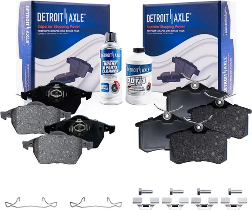 Miniatura 142 de Detroit Axle - Pastillas de freno de cerámica delanteras Reemplazo de pinza de freno derecha para Dodge Ram 1500 Dakota, Ram 1500 Classic - Juego