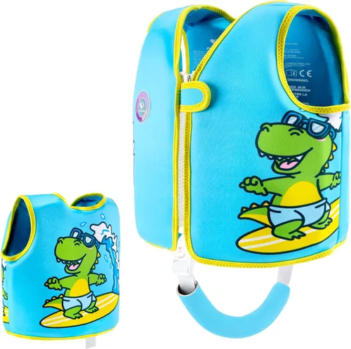 Miniatura 13 de Pottwal Chaleco de natación para niños - Chaqueta de natación - Hecho de neopreno y EPE - con correa ajustable en la entrepierna Verde