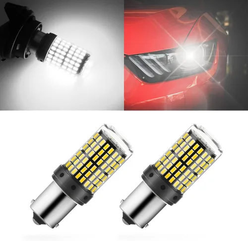 Miniatura 9 de Paquete de 2 bombillas LED de freno 1157, bombilla de repuesto BAY15D de 12 V-24 V para freno de reversa, cola de correr, estacionamiento, universal