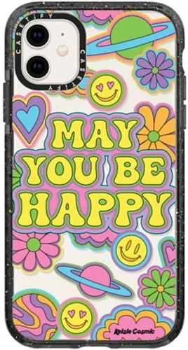 Miniatura 63 de CASETiFY Impact - Funda para iPhone 11 - Flower Power Retro - Negro Transparente