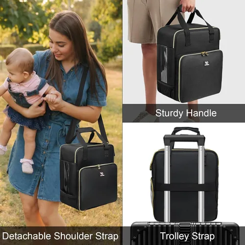 Miniatura 5 de Estuche de transporte compatible con Baby Brezza Formula Pro Advanced Formula Pro, bolsa de viaje con mezclador de fórmula aislada con correa