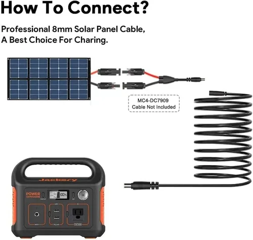 Miniatura 7 de Cable de extensión de 30 pies DC8mm 14AWG cable de extensión solar para Jackery/Anker/BLUETTI/EBL/GRECEL/Westinghouse y muchos otros generador solar