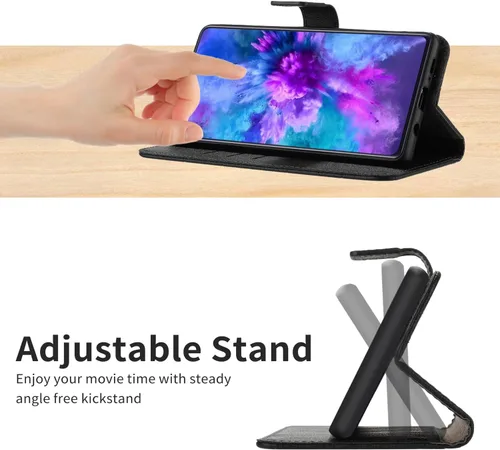 Miniatura 5 de Funda compatible con smartphone Aquos Wish1, compatible con teléfono inteligente Aquos Wish2 5G Kickstand Flip Card Slots PU Leather Phone Cover