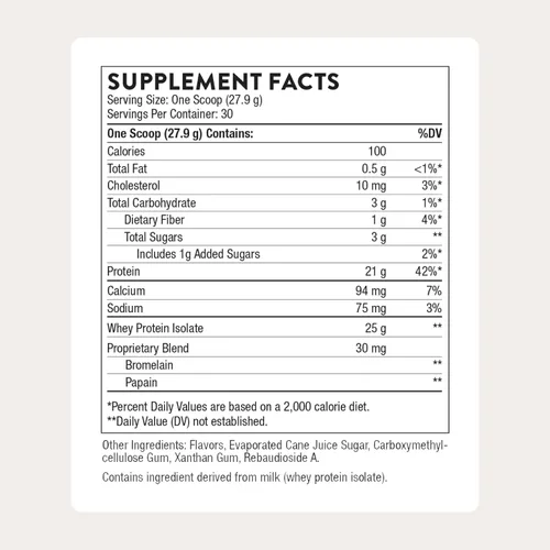 Miniatura 2 de THORNE - Aislado de proteína de suero - Perfil equilibrado de aminoácidos con BCAA - 0.74 oz de proteína de suero en polvo fácil de digerir