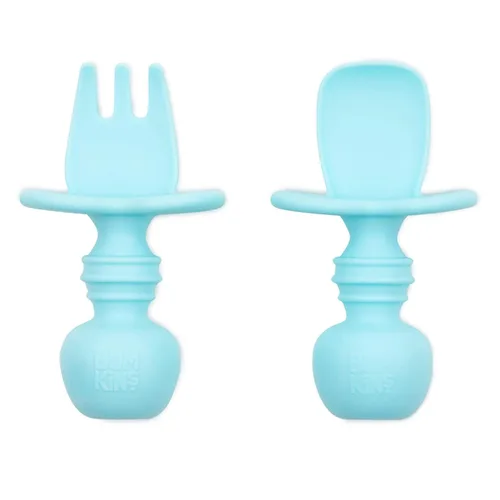 Miniatura 34 de Bumkins Juego de utensilios para bebés, Chewtensils cucharas de silicona para mojar, autoalimentación, destete dirigido por el bebé, aprendizaje