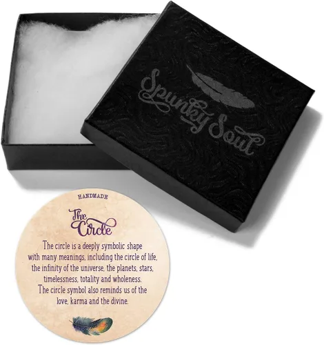 Miniatura 4 de SPUNKYsoul Pulsera circular de cuero hecha a mano con 5 envolturas para mujer, Cuero, Sin gemas.