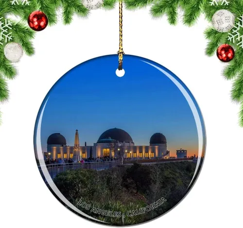 Miniatura 24 de California Los Ángeles Battleship Museum USA Christmas Tree Adorno Decoración Colgante Colgante Decoración City Travel Souvenir Collection Porcelana