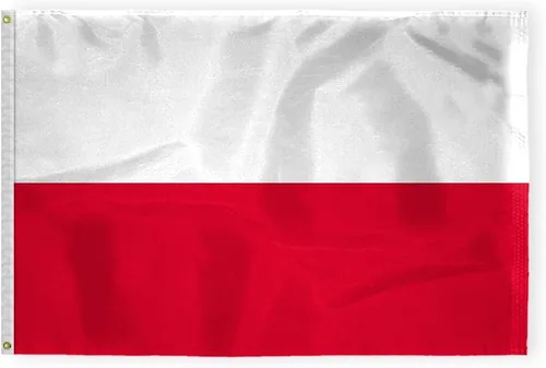 AGAS - Bandera de Polonia de 4 x 6 pies, ojales de latón de nailon pesado, bordes cosidos, resistentes a la decoloración y colores vivos, banderas