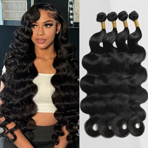 Miniatura 9 de Manojos de cabello humano ondulado de 20 pulgadas, 12A, 100% sin procesar, cabello virgen brasileño, ondulado, extensiones de cabello humano