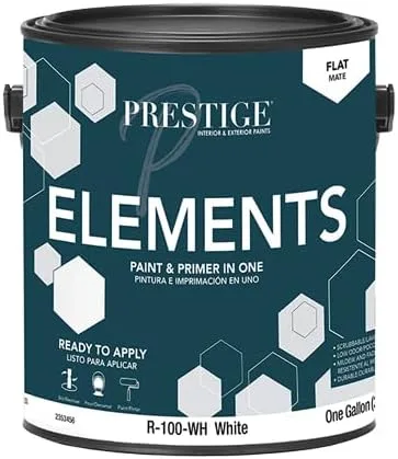 Miniatura 6 de PRESTIGE Paints Elements - Pintura interior e imprimación en uno, cáscara de huevo, 1 galón, gris cabo