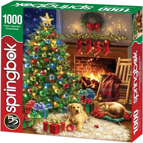 Miniatura 2 de Springbok - Mañana de Navidad - Rompecabezas de 1000 piezas - Escena clásica de una acogedora mañana de Navidad bajo el árbol es colorida y relajante