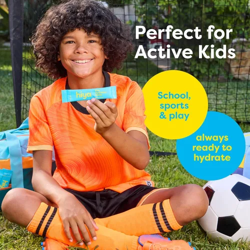 Miniatura 5 de Hiya Kids Hidratación con Electrolitos - Polvos de Hidratación para Niños con Sabor a Bayas sin Azúcar Añadida - 15 Palitos - Mezcla de Bebida