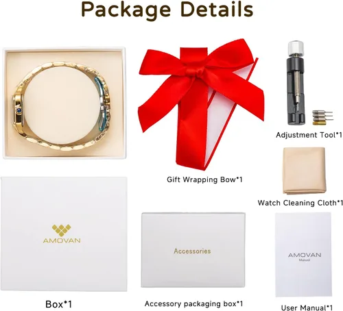 Miniatura 9 de Relojes dorados para mujer, pulsera pequeña, esfera de números arábigos, correa de acero inoxidable, caja rectangular de cuarzo para mujer, reloj