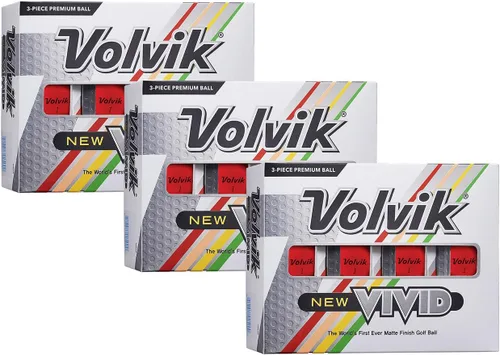 Miniatura 6 de Volvik Juego de 3 pelotas de golf de color mate de alta visibilidad, 3 docenas (36 bolas)
