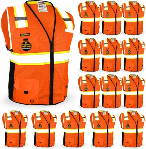 Miniatura 8 de KwikSafety - Chaleco de seguridad BIG KAHUNA Base y edición limitada Chaleco reflectante clase 2 ANSI OSHA chaleco de seguridad para hombres