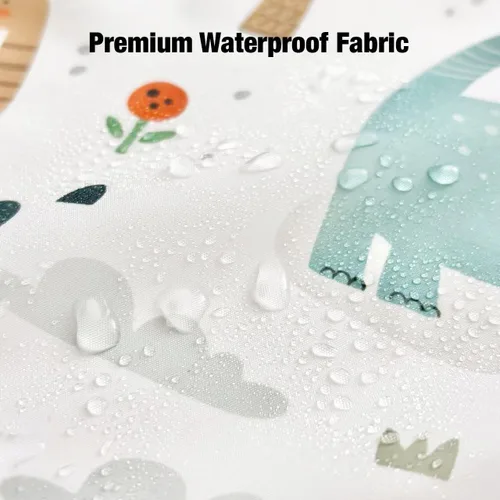 Miniatura 5 de PandaEar Paquete de 5 baberos de manga larga para bebé, babero impermeable de manga completa para bebés de 6 a 36 meses
