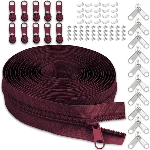 Miniatura 31 de Cinta de cremallera de nailon #5 para costura: YZSFIRM 10 yardas blancas por The Yard Cremalleras de bobina de nailon para manualidades de costura