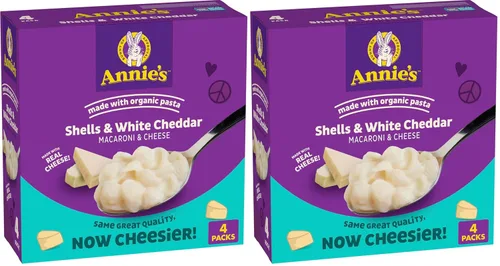 Miniatura 18 de Conchas de Annie's y Cheddar Añejo Real, hecho con pasta orgánica y queso real, 6 onzas