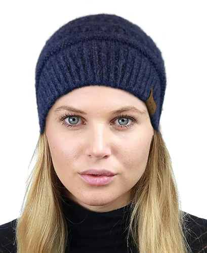 Miniatura 619 de C.C Trendy Warm Chunky Soft Stretch Cable Knit Beanie