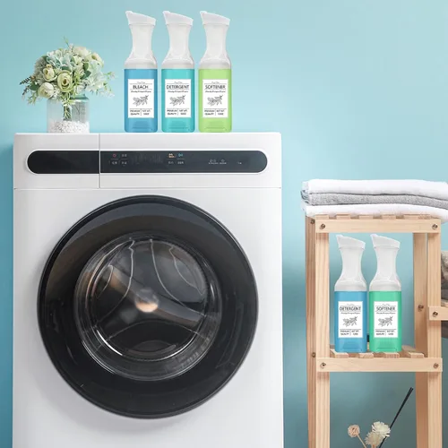 Miniatura 5 de Botella dispensadora de detergente para ropa 53oz con etiqueta, paquete de 4 dispensadores de detergente líquido, dispensador de detergente