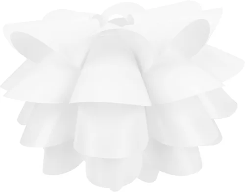 Cabilock Lotus - Pantalla de lámpara blanca con bombillas LED de repuesto, estilo vintage, lámpara retro, estilo nórdico, cubierta de luz de PP
