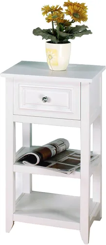 Miniatura 6 de Elegant Home Fashions Dawson gabinete sobre piso, Madera, Blanco
