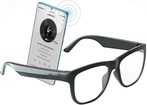 Miniatura 11 de GS01 Smart Bluetooth Gafas de sol, gafas de sol de audio con altavoz, lente polarizada UV400, música abierta del oído, control táctil