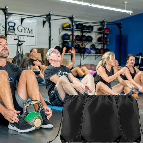 Miniatura 7 de BeeGreen Bolsas con cordón a granel 2024405060100 bolsas de cincha para hacer ejercicio, gimnasio, equipo deportivo para hombres, mujeres y niños