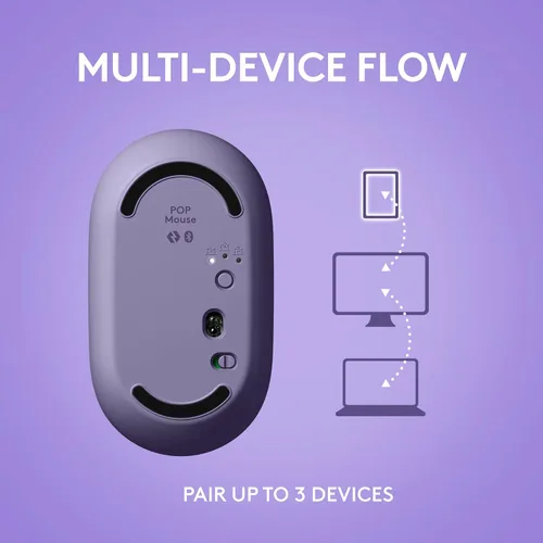 Miniatura 8 de Logitech POP Mouse, ratón inalámbrico con emojis personalizables, tecnología SilentTouch, desplazamiento de precisión/velocidad, diseño compacto
