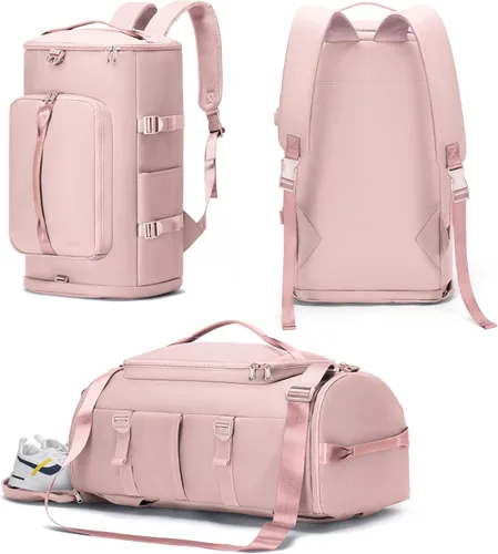 Bolsa de gimnasio con compartimento para zapatos, bolsa de lona para hombres y mujeres, mochila de viaje, bolsa de fin de semana, bolsa de deporte