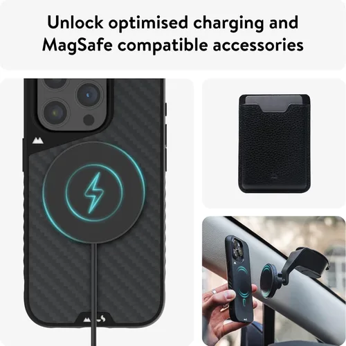 Miniatura 5 de Mous - Funda para iPhone 15 compatible con MagSafe Limitless 5.0, cuero negro, funda protectora para iPhone 15, funda para teléfono a prueba