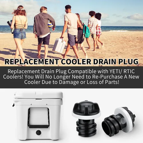 Miniatura 2 de Cooler Plug for YETI, 2 Pack Leak Proof Drain Replacement Plugs Compatible with YETI Tundra Roadie Tank Coolers & Other Cooler Accessories