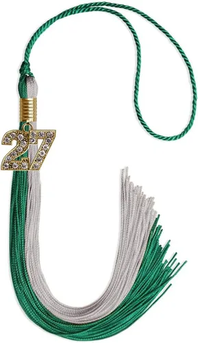 Miniatura 55 de Endea Graduation Borla de doble color con dije dorado (negro/oro brillante, 2022)