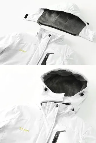 Miniatura 5 de Mden Chaqueta de esquí impermeable para mujer, resistente al viento, con aislamiento de forro polar