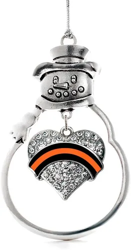 Miniatura 58 de Adorno de plata inspirada, diseño de muñeco de nieve con circonitas cúbicas