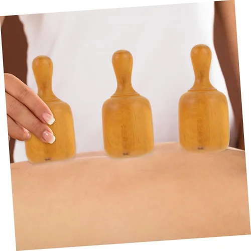 Miniatura 8 de DOITOOL Copa de Madera Copa de Vacío Copa de Vacío Tradicional Copa de Masaje Ventosas Chino Kit de Acupuntura Terapia Linfática Drenaje Masaje
